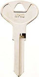 Hy-Ko 11010VW23 Automotive Key Blank, Brass, Nickel, For: Volkswagen Vehicle Locks, VW23 Key Number, Pack of 10