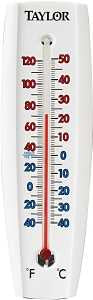 Taylor 5154 Thermometer, 7-5/8 in L x 2-3/8 in W Dimensions, Analog, -40 to 120 deg F