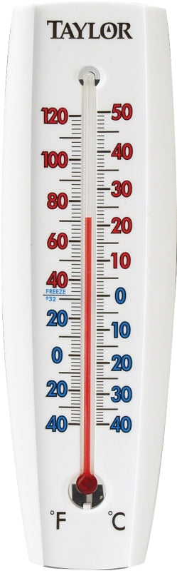 Taylor 5154 Thermometer, 7-5/8 in L x 2-3/8 in W Dimensions, Analog, -40 to 120 deg F
