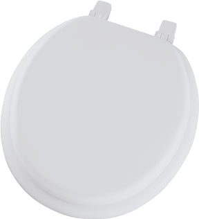 Mayfair 13EC-034 Toilet Seat, Round, Vinyl/Wood, Sky Blue, Twist Hinge