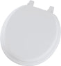 Mayfair 13EC-034 Toilet Seat, Round, Vinyl/Wood, Sky Blue, Twist Hinge