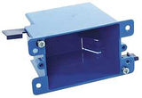 Carlon B114R-UPC Outlet Box, 14 cu-in, 1-Gang, PVC, Blue, Clamp