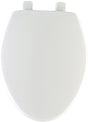 Mayfair 180SLOW000 Toilet Seat, Elongated, Plastic, White, Hex-Tite Hinge