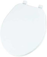 Mayfair 92B-000 Toilet Seat, Round, Plastic, White, Top-Tite Hinge