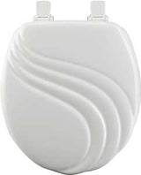 Mayfair 27EC-000 Toilet Seat, 16-1/2 in L, Round, Wood, White, Twist Hinge