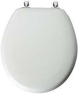 Mayfair 44CP-000 Toilet Seat, 16.56 in L, 14.38 in W, 2.06 in H, Round, Wood, White