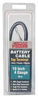 CCI Maximum Energy 19-4 Battery Cable, 4 AWG Wire, 19 in L, Black Sheath