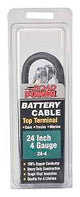 CCI Maximum Energy 24-4 Battery Cable, 4 AWG Wire, 24 in L, Black Sheath