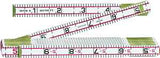 Crescent Lufkin Red End Series 1066DN Engineer's Scale Ruler, Regular, 1/10ths, 1/100ths, Feet Graduation, Wood, White
