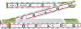 Crescent Lufkin Red End Series 1066DN Engineer's Scale Ruler, Regular, 1/10ths, 1/100ths, Feet Graduation, Wood, White