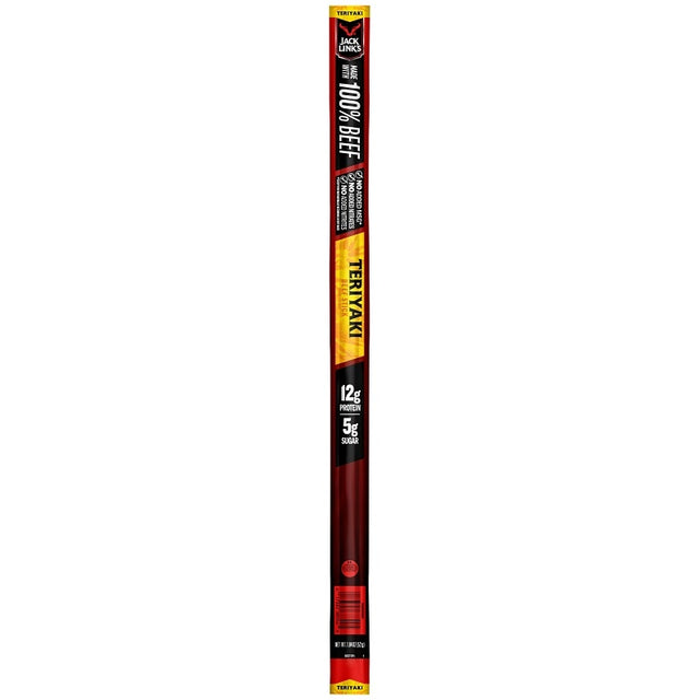 Jack Link's 10000029384 Beef Stick, Teriyaki, 1.84 oz, Pack of 24