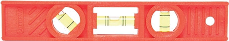 STANLEY 42-294 Torpedo Level, 8 in L, 3-Vial, 1-Hang Hole, Non-Magnetic, ABS, Orange