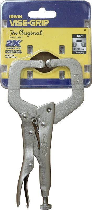Irwin 17 C-Clamp, 500 lb Clamping, 2-1/8 in Max Opening Size, 1-1/2 in D Throat, Steel Body