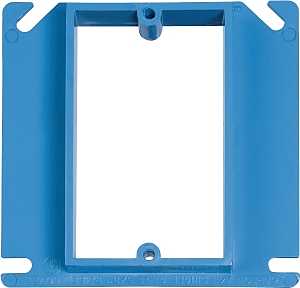 Carlon A410R-CAR Electrical Box Cover, 4 in L, 4 in W, Square, 1-Gang, PVC, Blue