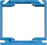 Carlon A420RR Electrical Box Cover, 4 in L, 4 in W, Square, 2-Gang, Blue, PVC