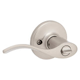 Kwikset 405BL 15 6AL Entry Lever, Thumbturn Lock, Satin Nickel, Zinc, Residential, Reversible Hand, Pack of 4