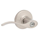 Kwikset 405BL 15 6AL Entry Lever, Thumbturn Lock, Satin Nickel, Zinc, Residential, Reversible Hand, Pack of 4