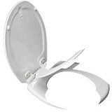 Bemis 83SLOWA Toilet Seat, 16-1/2 in L, 2.38 in W, 10 in H, Round, Wood, White, Twist Hinge