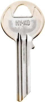 Hy-Ko 11010Y54 Key Blank, Brass, Nickel, For: Yale Cabinet, House Locks and Padlocks, Pack of 10