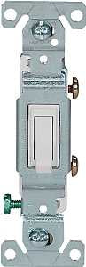 Eaton 1301-7W10 Switch, 15 A, 120 V, Push-In Terminal, Polycarbonate Housing Material, White