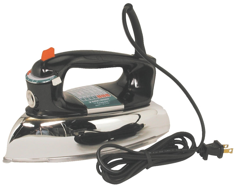Black+Decker F67E-2 Steam Iron, 1100 W, Aluminum, Black