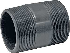 Genova 300 Series P-2-3 Pipe Nipple, 2 in, MIP, PVC, Gray, SCH 80 Schedule, 3 in L
