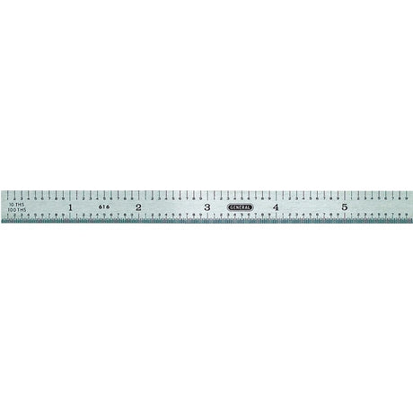 General 616 Precision Measuring Ruler with Graduations, SAE Graduation, Stainless Steel, 15/32 in W