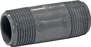 Genova P-1-3 Pipe Nipple, 1 in, MIP x MIP, PVC, Gray, SCH 80 Schedule, 3 in L