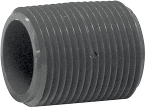 Genova P-1-CL Pipe Nipple, 1 in, MIP, PVC, Gray, SCH 80 Schedule
