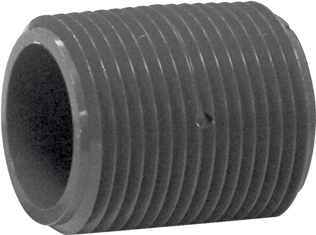 Genova P-1-CL Pipe Nipple, 1 in, MIP, PVC, Gray, SCH 80 Schedule