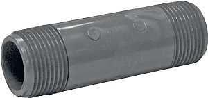 Genova P-1-4 Pipe Nipple, 1 in, MIP x MIP, PVC, Gray, SCH 80 Schedule, 4 in L