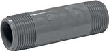 Genova P-1-4 Pipe Nipple, 1 in, MIP x MIP, PVC, Gray, SCH 80 Schedule, 4 in L