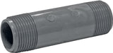 Genova P-1-4 Pipe Nipple, 1 in, MIP x MIP, PVC, Gray, SCH 80 Schedule, 4 in L