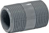 Genova P-1-2 Pipe Nipple, 1 in, NPT, PVC, Gray, SCH 80 Schedule, 2 in L
