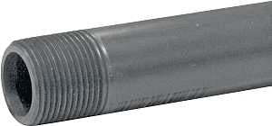 Genova P-1-6 Pipe Nipple, 1 in, MIP x MIP, PVC, Gray, SCH 80 Schedule, 6 in L