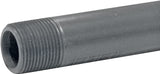 Genova P-1-6 Pipe Nipple, 1 in, MIP x MIP, PVC, Gray, SCH 80 Schedule, 6 in L