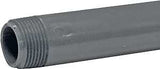 Genova P-1-12 Pipe Nipple, 1 in, MIP x MIP, PVC, Gray, SCH 80 Schedule, 12 in L