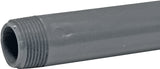 Genova P-1-12 Pipe Nipple, 1 in, MIP x MIP, PVC, Gray, SCH 80 Schedule, 12 in L