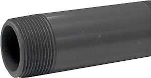 Genova P-114-4 Pipe Nipple, 1-1/4 in, MIP x MIP, PVC, Gray, SCH 80 Schedule, 4 in L