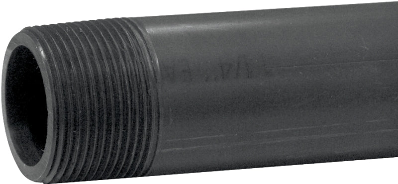 Lasco 212120BC Pipe Nipple, 12 in L, 1-1/4 in, PVC, SCH 80 Schedule