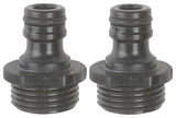Gilmour 829084-1002 Hose End Adapter, 3/4 in, Male x Female, Polymer, Black