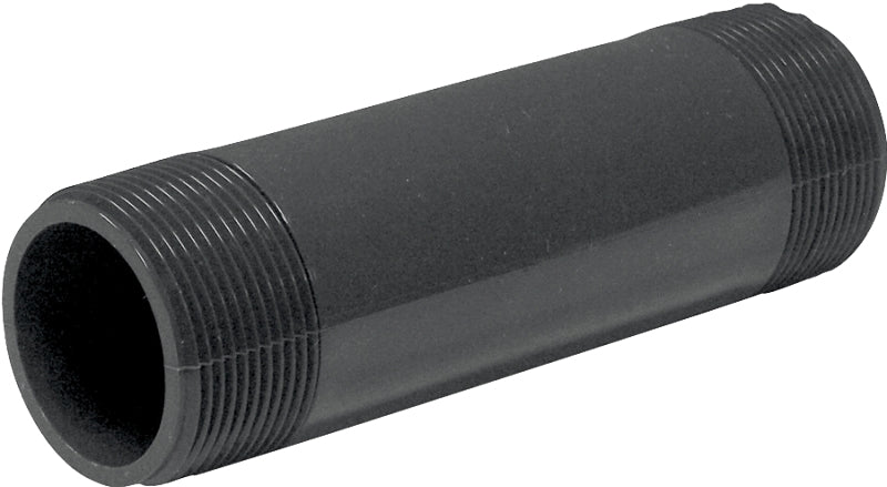 Genova P-112-6 Pipe Nipple, 1-1/2 in, MIP x MIP, PVC, Gray, SCH 80 Schedule, 6 in L