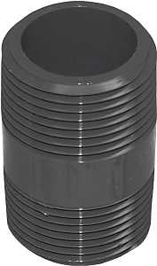 Genova 300 Series P-12-212 Pipe Nipple, 1/2 in, MIP, PVC, Gray, SCH 80 Schedule, 2-1/2 in L