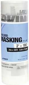 Trimaco 62480 Masking Film, 180 ft L, 24 in W, 0.4 mil Thick, Pack of 12