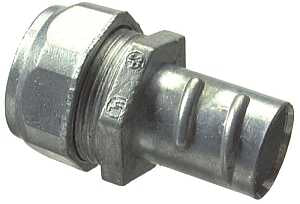 Halex 20492 EMT-to-Flex Coupling, 3/4 in, Zinc-Plated