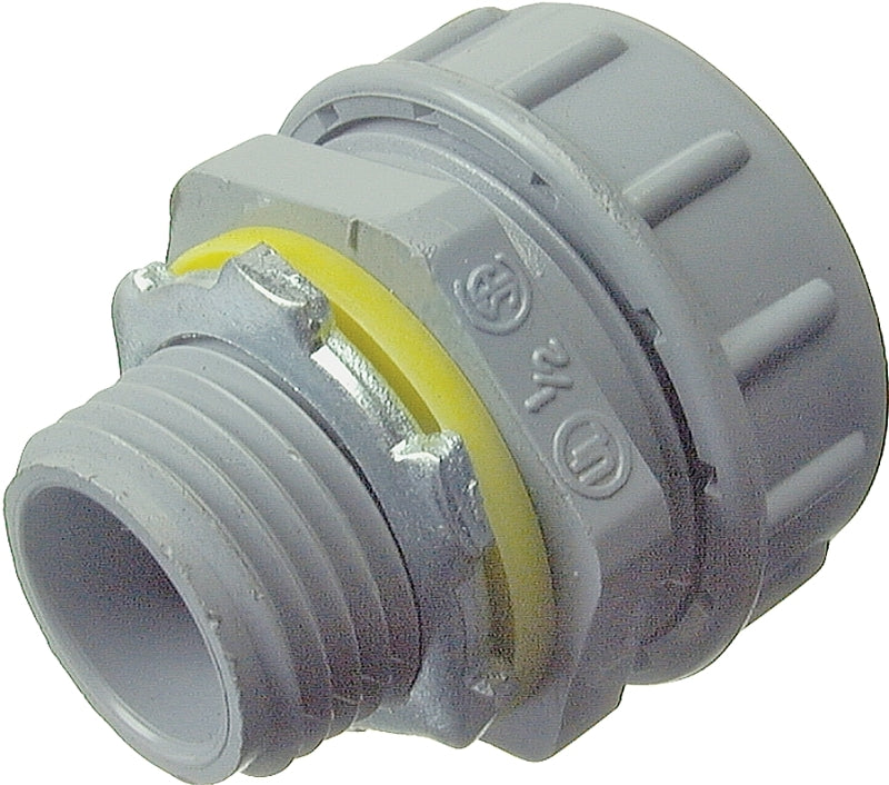 Halex 27620 Liquidtight Connector, 1.31 in Dia, 1.53 in L, PVC