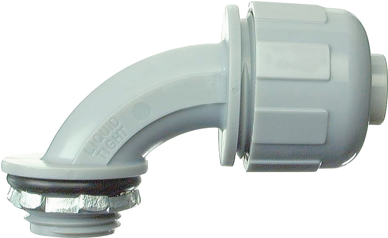 Halex 27690 Quick-Set Connector, 3/8 in Compression, 2.37 in L, PVC, Gray