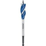 Irwin Speedbor 3041019 Auger Boring Bit, 1-1/8 in Dia, 6 in OAL, Tapered Flute, 3-Flute, 1/4 in Dia Shank, Hex Shank