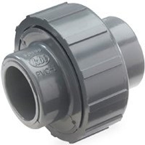 Smith-Cooper 8122 Series 02938122L Pipe Union, 1-1/4 in, Slip-Joint, PVC, Gray, SCH 80 Schedule, 100 psi Pressure