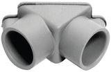 Carlon E990DER-CAR Access Pull Elbow, 1/2 to 3/4 in Hub, 2.19 in OAL, PVC, Gray